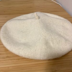White wool like beret